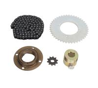 LXWalibrex Kit de chaîne, pignon et Volant d’inertie T8F 10T et 44T, chaîne en Acier T8F de 116 maillons avec connecteur doré de 16 mm pour Mini-Moto, Scooter, ATV, Kart et véhicule
