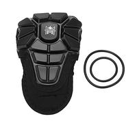 LXWalibrex MEROCA - Protecteur de potence pour vélo enfant, protecteur de poitrine pour vélo d’équilibre et trottinette, étui de protection en silicone amortissant les chocs avec bande (Noire)