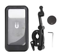 LXWalibrex Support de téléphone Portable pour vélo, Support de téléphone magnétique étanche à Ventouse pour Cyclisme, Support de Navigation Pliable et réglable à 360° avec fenêtre