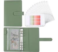 LXWHYP Classeur pour économiser de l'argent, livre de défis d'épargne avec enveloppes pour espèces, 12 enveloppes à fermeture éclair, classeur budgétaire A6, planificateur budgétaire pour gérer les