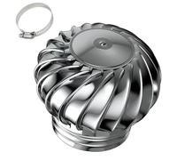 LXWKAI Couvercle de conduit d'aération, ventilateur de turbine, ventilateur dôme, turbine, éolienne à contreventement interne, grille d'aération en acier inoxydable 304, kit de branchement facile à
