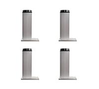 LXWKAI Pieds de Meuble, Pieds de canapé, Pieds de Table TV en métal, Pieds de Table, Pieds d'armoire, capacité de Charge 400 kg (882 LB), réglables, Lot de 4, Argent