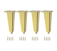 LXWKAI Pieds de Meuble réglables en métal, Noir, Or et Argent, pour Table, Armoire, canapé, Table Basse, Bureau, Cuisine, Lot de 4, avec vis, doré, 8 cm (3,1 po).