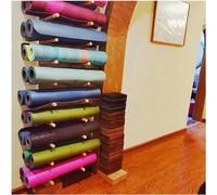 LXWKAI Support de tapis de yoga, support mural pour tapis de yoga, rouleau en mousse/tapis d'exercice, support d'affichage pour cours de fitness/salle d'entraînement (9 couches)