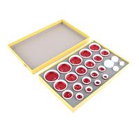 Lxwraptorial 24 matrices pour machine à capsuler les montres avec socle, ensemble d’outils de pressage pour couvercles arrière de montres en alliage d’aluminium, accessoire de réparation