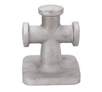 Lxwraptorial Bout de Piquet d’amarrage croisé Simple de 4,5 Pouces, borne d’amarrage en Aluminium Robuste pour Pont de Bateau, Point d’Attache résistant à la Corrosion de qualité Marine pour