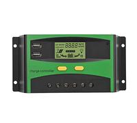 Lxwraptorial Contrôleur de Charge Solaire, Reconnaissance Automatique, écran LCD, Affichage du Courant, régulateur Solaire Intelligent 12V 24V (30a-12V/24V)