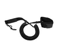 Lxwraptorial Laisse de Poignet enroulée en TPU pour Bodyboard, Laisse de Surf pour Le Bodyboarding, Bobine de 10 Pieds de diamètre 7 mm avec Sangle Ajustable rembourrée, Accessoire de Surf (Noire)