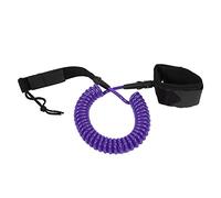 Lxwraptorial Laisse de Poignet enroulée en TPU pour Bodyboard, Laisse de Surf pour Le Bodyboarding, Bobine de 10 Pieds de diamètre 7 mm avec Sangle Ajustable rembourrée, Accessoire de Surf (Violette)