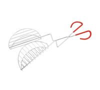 Lxwraptorial Pince en acier inoxydable pour coquilles de tacos, pince à tacos pour la friture, support à coquilles de tacos à long manche avec poignée en silicone, outil de cuisine