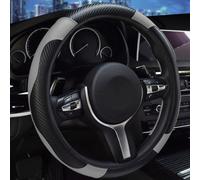 LXWUVIDD Couvre Volant Voiture pour Renault Twingo I 1993-2003 2004 2005 2006 2007 2008, Housse Volant Cuir Antidérapant Respirant Protege Volant Accessoire Voiture, Gray