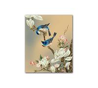 LXWWW Peinture sur Toile Impression sur Toile Art Mural Style Chinois Oiseaux Fleur Paysage Impression Affiche Décor À La Maison (30x40cm/11,8×15,7inch) sans Cadre