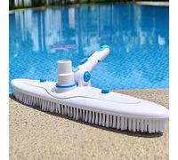 Lxwyq Brosse De Nettoyage De Piscine, Brosse De Tête D'aspiration D'aspiration De Piscine avec des Poils en Nylon Poignée Réglable pour Nettoyer Les Murs, Les Carreaux Et Les Sols De La Piscine