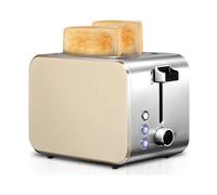 Lxwyq Grille-Pain 2 tranches en Acier Inoxydable, 750 W, avec réglage à 7 Niveaux, Calibre 25 cm, Grille-Pain électrique, Appareil pour Le Petit-déjeuner, pour la Cuisine, Les dortoirs, la Maison.