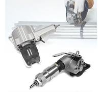 Lxwyq Outil de cerclage en Acier, tendeur et Coupe-scelleur pneumatique pour cerclage métallique, Presse à balles Robuste de Type divisé pour cerclage de 1,25 po/32 mm de Largeur.