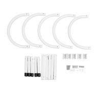 Lxwythozoan 5 pièces de Support pour Couverture de Piscine, Crochet de Rangement pour Couverture Solaire Hors-Sol, Tube en Aluminium en Forme de U avec Trous pré-percés pour Piscine à paroi en