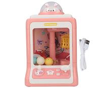 Lxwythozoan Mini Machine à poupées Griffes à Motif Spatial Lapin, Jouet électronique Lumineux et Musical pour Enfants, Jeu d’ interactif avec Commande à Deux leviers, idéal pour Les (Rose)