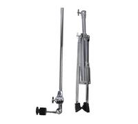 Lxwythozoan Support de cymbale pour tambour, support droit réglable pour cymbale, support de cymbale à perche pliable en fer multifonctionnel avec trépied, idéal pour la pratique et les