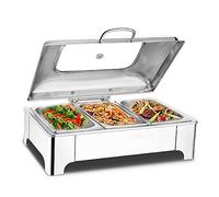 LXX 9L Chafing Dish Buffet Chauffant INOX Chauffe Plat Electrique Buffet Warmers Server Professionnel pour Le Dîner de Banquet, Garder Les Aliments Frais et Délicieux, GN1/3