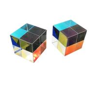 LXXOZ 1 pièce de Prisme Chromophore en Verre Optique sans défaut, Cube Magique Cosmique spectroscopique avec lumière hexaédrique de 18 mm