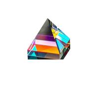 LXXOZ 1 Prisme Pyramidal en Cristal de Verre Optique Arc-en-Ciel, Prisme cubique for l'éducation décorative, 1 pièce