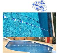 LXXW Corde de séparation de Piscine avec flotteurs, Corde de Couloir de nage avec Crochets en Acier Inoxydable Lignes De Couloir De Piscine(10ft/3m)