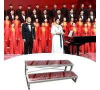 LXXW escalier choral Marches de chorale autoportantes à deux niveaux, une plate-forme dédiée aux concours chant et centres conférence