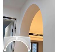 LXXW Kit d'arche de porte arrondi Ensemble de 2 kits portes en arc arrondi, moulures courbées style ancien for intérieurs et balcons, avec cadres support d'arc(9.6x9.6x9.6"(24.5x24.5x24.5cm))