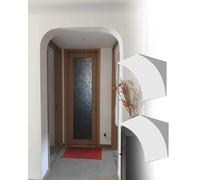 LXXW Kit d'arche de porte arrondi Ensemble de 2 moulures en arc, d'angle courbées plaques plâtre, à peindre, adaptées aux couloirs et salons(23.5x23.5x23.5cm/9.3x9.3x9.3")
