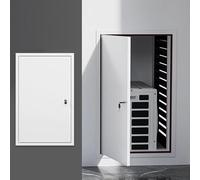 LXXW Trappe d'accès Panneau d'accès panneau électrique porte blanc, verrouillable inspection de climatisation cachée en aluminium pour cloisons sèches et plafonds(50x60cm)
