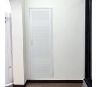 LXXW Trappe d'accès Porte d'accès au grenier à persiennes avec panneau et serrure Poignée, porte de for cloison sèche en aluminium pour cloisons sèches et plafonds(Bianco,300x550mm/11.8x21.6in)