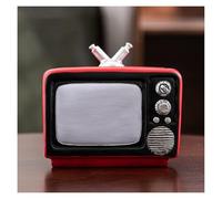 LXYAYY Cendrier de télévision rétro, cendrier créatif en résine, décoration de Table à Manger Miniature Faite à la Main(Red)