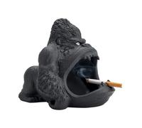 LXYAYY Cendrier en céramique, cendrier en Forme de chimpanzé Mignon et drôle pour l'intérieur et l'extérieur, Porte-Cendres de Bureau Coupe-Vent pour Fumeurs,
