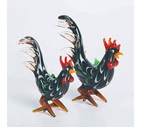LXYAYY Coq en cristal fait à la main - Cadeaux d'anniversaire - Décoration d'intérieur - Petites décorations (couleur : noir)