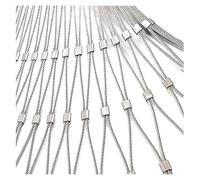 LXYAYY Corde en acier inoxydable 304 - Filet de prévention des chutes - Câble flexible de haute altitude - Maille métallique de type X pour balcon - 10 cm/2 mm (1 x 3 m)