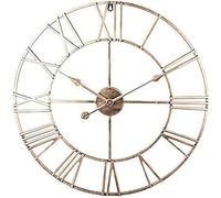 LXYAYY Grande horloge murale, extérieur et intérieur en fer, horloge silencieuse sans tic-tac, solide et pas facilement endommagée, facile à lire