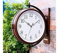LXYAYY Horloge murale de jardin d'extérieur à suspendre - Rapport ponctuel en métal - Décoration murale de jardin