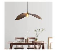 LXYAYY Lampe Suspendue à LED en Bois pour Restaurant, Bar, Salle à Manger, décoration d'intérieur, Lustre, loft, escaliers, éclairage Suspendu, éclairage Moderne(L60cm)