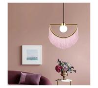 LXYAYY Lampe Suspendue à LED Nordique créative à Pampilles, luminaire Vintage, Lampe de Plafond Suspendue, Salon, Salle à Manger, décoration d'intérieur, éclairage Moderne(Pink)