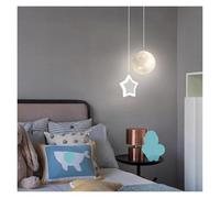 LXYAYY Lampe Suspendue à LED pour Chambre d'enfant, luminaire décoratif pour Chambre à Coucher, luminaire Suspendu à Longue Ligne pour garçon et Fille, éclairage Moderne(Star)