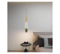 LXYAYY Lampe Suspendue créative en métal Acrylique Transparent doré pour Chambre à Coucher, Salon, Restaurant, Bureau, décoration, éclairage Moderne