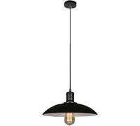LXYAYY Lampe Suspendue de Style rétro Industriel E27, Source de lumière en Fer, Lampe Suspendue en Forme de Couvercle de Pot Noir et Blanc, Lustre réglable pour Magasin de vêtements, (Black)