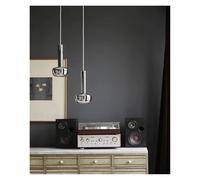 LXYAYY Lampe Suspendue en Chrome doré Brillant pour Chevet, Salle à Manger, canapé, Lampe à Suspension à côté de l'ampoule E27, Fil réglable, Luxe(Silver)