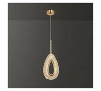 LXYAYY Lampe Suspendue en Cristal à LED avec Anneau Nordique, Lampe Suspendue d'intérieur, décoration de Chambre pour Chevet, Chambre à Coucher, Salon, lustres Modernes, (Warm Light,1 Head)