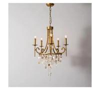 LXYAYY Lampe Suspendue en Cristal américain, luminaire Moderne, idéal pour Un Salon, Un Restaurant, Une Chambre à Coucher ou Une Villa(Gold)