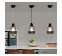LXYAYY Lampe Suspendue en Forme de Pot de Grenade en Fer Nordique, Lustre en Verre Moderne, Lampe de Plafond à LED, luminaires réglables pour Salon, Salle à Manger, éclairage (Warm White,3 Lights)