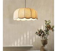 LXYAYY Lampe Suspendue en Tissu Japonais, Lustre Nordique, Lustre de Plafond, décoration, Lampe Suspendue pour Chambre à Coucher, loft, Restaurant, éclairage Moderne(45CM)