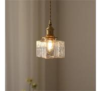 LXYAYY Lampe Suspendue en Verre pour décoration d'intérieur, Style Vintage, en Laiton, Rustique, à LED, pour Chambre à Coucher, Table à Manger, lustres, éclairage Moderne