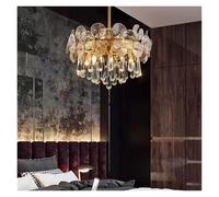 LXYAYY Lampe Suspendue Lotus de Luxe Nordique pour Salon, lustres en Cristal Modernes, Chambre à Coucher, Restaurant, hôtel, décoration d'intérieur, luminaires, (80CM)