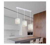 LXYAYY Lampe Suspendue Moderne à Trois têtes pour Restaurant, Chambre à Coucher, Bar, Lampe de Table, Lustre de Salle à Manger, lumière de Cuisine, éclairage Moderne(White,D50cm)